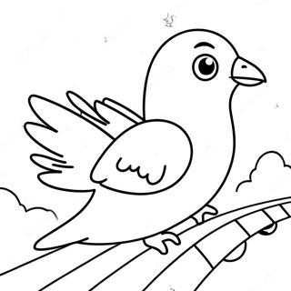 Abenteuerliche Taube Auf Einer Achterbahn Ausmalbild 130895-63759