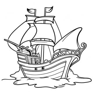 Kapitan Hooks Schiff Ausmalbild 130921-63779