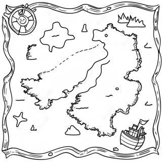 Piraten Schatzkarte Ausmalbild 130922-63781