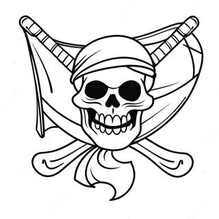 Bunte Piratenflagge Ausmalbild 130923-63785