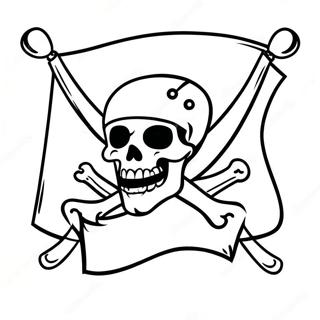 Bunte Piratenflagge Ausmalbild 130923-63786
