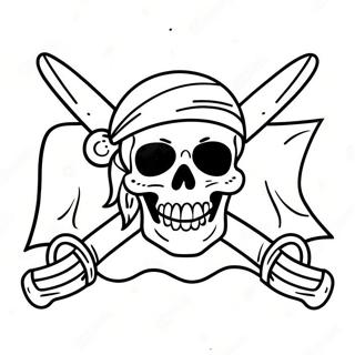 Bunte Piratenflagge Ausmalbild 130923-63787