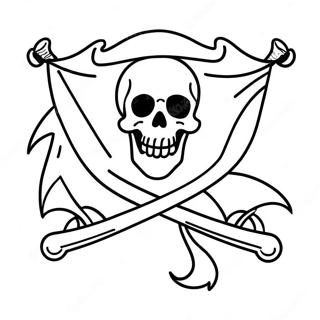 Bunte Piratenflagge Ausmalbild 130923-63788