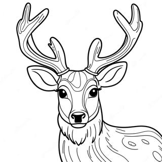 Reh Mit Geweih Ausmalbild 131231-64013