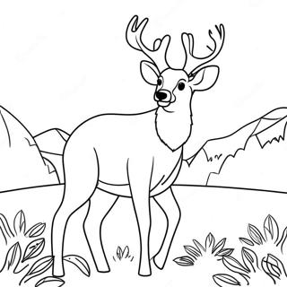 Reh Mit Geweih Ausmalbild 131231-64016