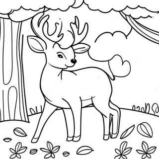 Reh In Herbstblattern Ausmalbild 131233-64024