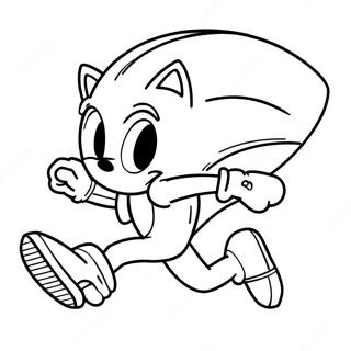 Abenteuerlicher Sahne Sonic Beim Rennen Ausmalbild 131385-64137