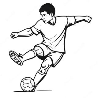 Fussballspieler Der Den Ball Tritt Ausmalbild 13145-2867