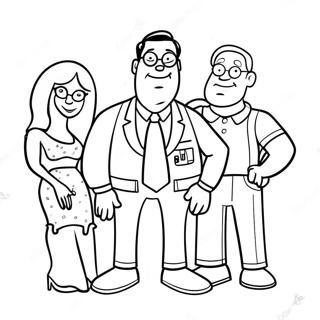 Eigenartige American Dad Familie Ausmalbild 131487-64215
