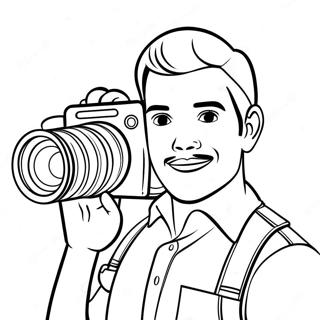 Freddie Benson Halt Eine Kamera Ausmalbild 131540 64257