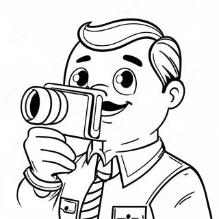 Freddie Benson Halt Eine Kamera Ausmalbild 131540 64260