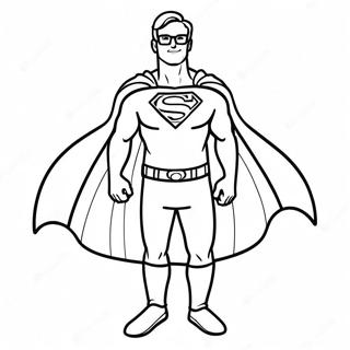 Super Papa Mit Umhang Ausmalbild 131564 64269