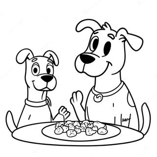 Scooby Doo Und Shaggy Essen Snacks Ausmalbild 13235-2887