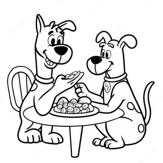 Scooby Doo Und Shaggy Essen Snacks Ausmalbild 13235-2888