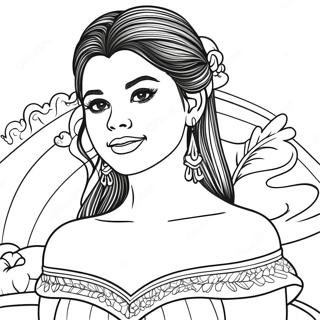 Selena Gomez Als Disney Prinzessin Ausmalbild 132439-64964