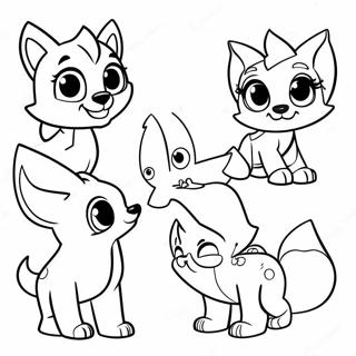 Verspielte Animal Jam Haustiere Ausmalbild 132901 65317