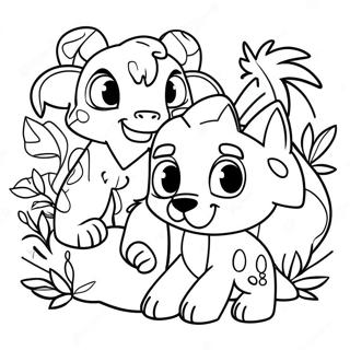 Animal Jam Dschungelszene Ausmalbild 132902 65321