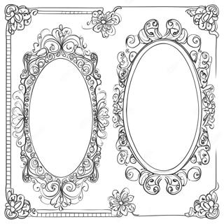 Dekorative Ovale Rahmen Ausmalbild 132926-65333