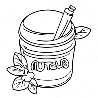 Niedliches Nutella Glas Ausmalbild 133080-65451