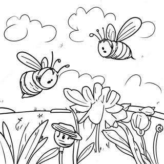 Summende Bienen Im Feld Ausmalbild 133161-65522