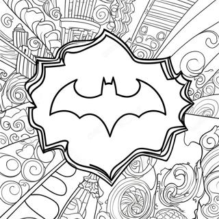 Dynamisches Batman Logo Ausmalbild 133315-65637