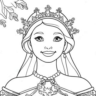 Schneekonigin Mit Funkelnden Schneeflocken Ausmalbild 134010-66170