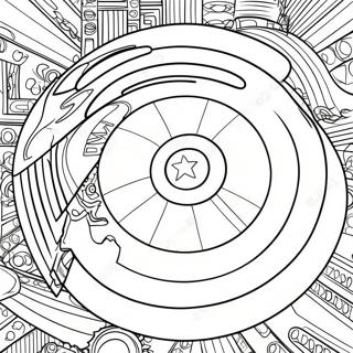 Captain America Schild Ausmalbild 134139 66273