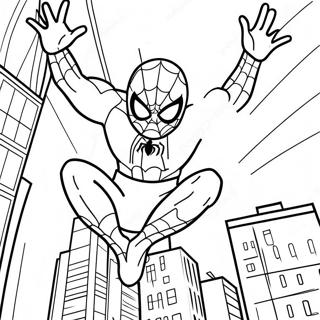 Spider Man Schwingend Ausmalbild 134140 66279