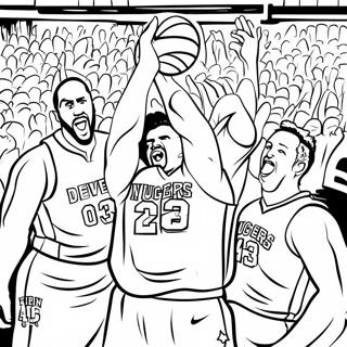 Denver Nuggets Spieler In Aktion Ausmalbild 134418-66493