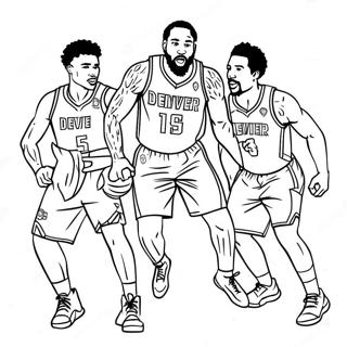 Denver Nuggets Spieler In Aktion Ausmalbild 134418-66494