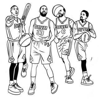 Denver Nuggets Spieler In Aktion Ausmalbild 134418-66495