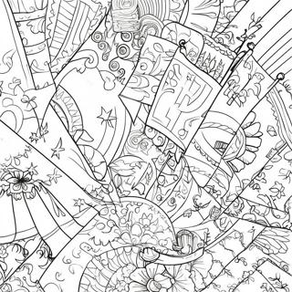 Detaillierte Staatsflaggen Ausmalbild 134444 66514