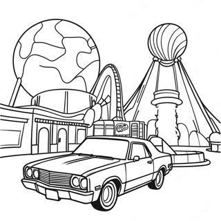 Ausmalbild Von Abenteuerlichen Universal Studios Fahrgeschaften 134520-66573