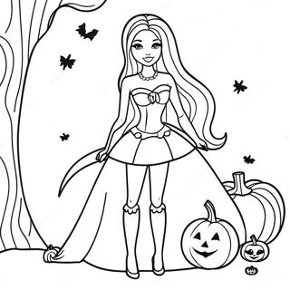 Ausmalbild Von Halloween Barbie 134543-66582