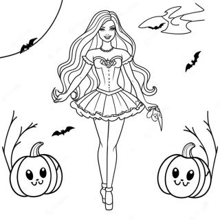 Ausmalbild Von Halloween Barbie 134543-66584