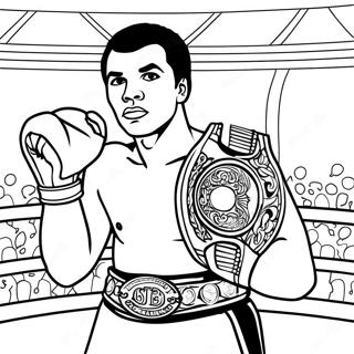 Muhammad Ali Mit Meisterschaftsgurtel Ausmalbild 134830-66816