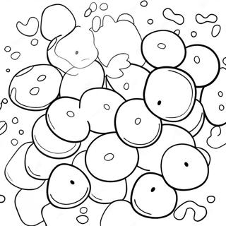 Buntes Gummibärchen Süßigkeit Ausmalbild Ausmalbilder
