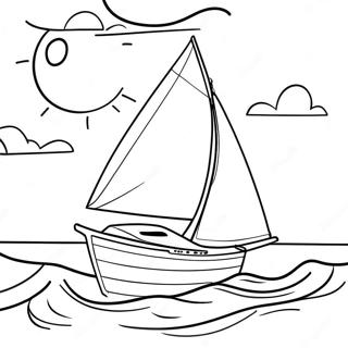 Segelboot Bei Sonnenuntergang Ausmalbild 135830-67595