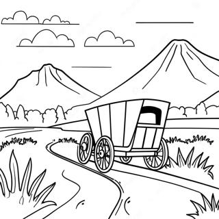 Malersk Oregon Trail Landschaft Ausmalbild 135880-67635