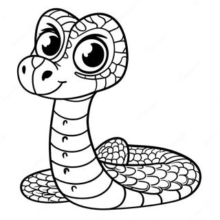 Cartoon Python Mit Grossen Augen Ausmalbild 136185 67876