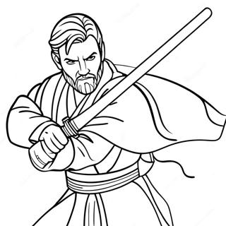 Obi Wan Kenobi Lichtschwert Duell Ausmalbild 136260 67931