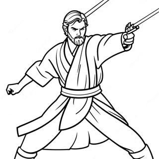 Obi Wan Kenobi Lichtschwert Duell Ausmalbild 136260 67932