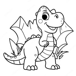Verspielter Dinosaurier Mit Liebesbrief Ausmalbild 136361 68011