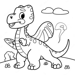 Glucklicher Dinosaurier Mit Amor Bogen Ausmalbild 136362 68016