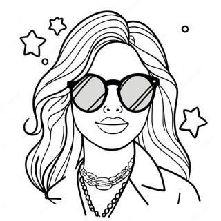 Stylisches Tumblr Madchen Mit Sonnenbrille Ausmalbild 136594 68190