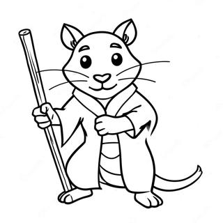 Splinter Mit Einem Stock Ausmalbild 136622 68219
