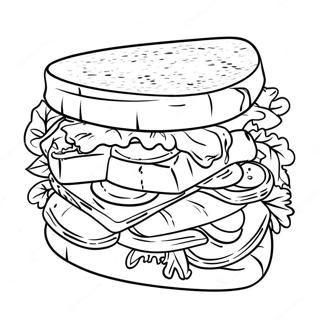 Sandwich Ausmalbilder