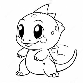 Liebenswertes Chibi Charmander Ausmalbild 136722-68438