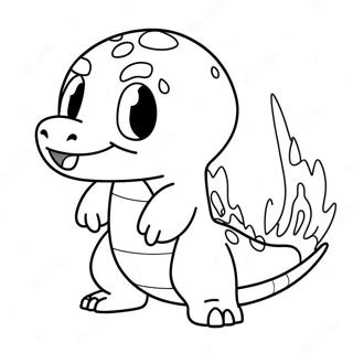 Liebenswertes Chibi Charmander Ausmalbild 136722-68439