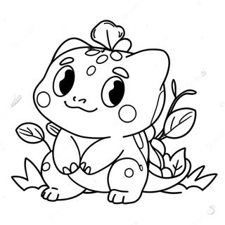 Verspieltes Chibi Bulbasaur Ausmalbild 136723-68295